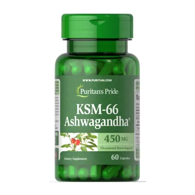 Ашвагандха, Ashwagandha KSM-66 450mg - 60caps