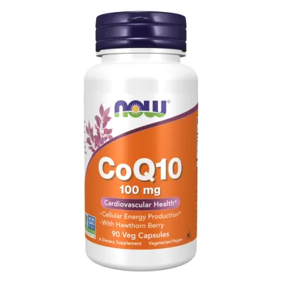 Коензим Q10 100мг Now Foods (CoQ10) — 90 веганських капсул, для серця та енергії