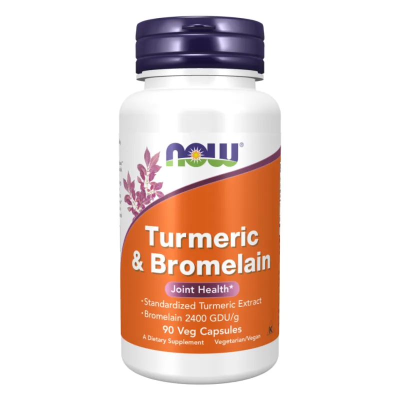 Куркумин и бромелайн, Turmeric & Bromelain - 90 vcaps