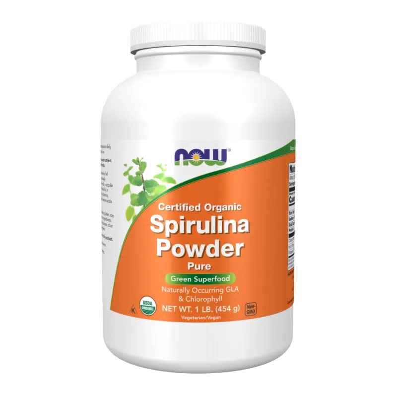 Спіруліна, Organic Spirulina Powder - 454g