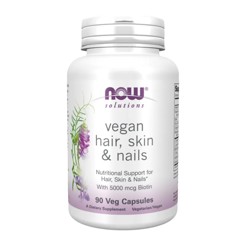 Для волос, кожи, ногтей, Vegan Hair, Skin & Nails - 90 vcaps