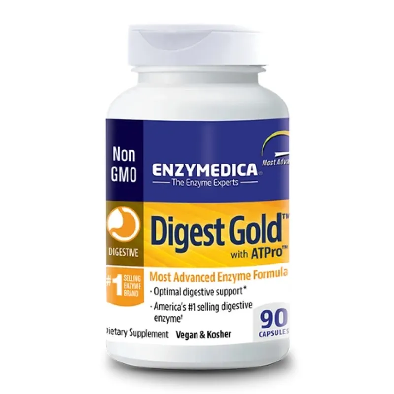 Ферменты для пищеварения, Enzymedica, Digest Gold з ATPro - 90 капсул