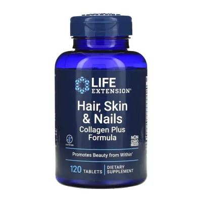 Комплекс для волос, кожи и ногтей с коллагеном, Hair, Skin & Nails Collagen Plus Formula - 120 tabs