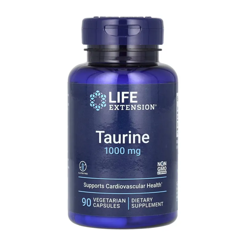 Таурин 1000мг Life Extension (Taurine) — 90 веганських капсул