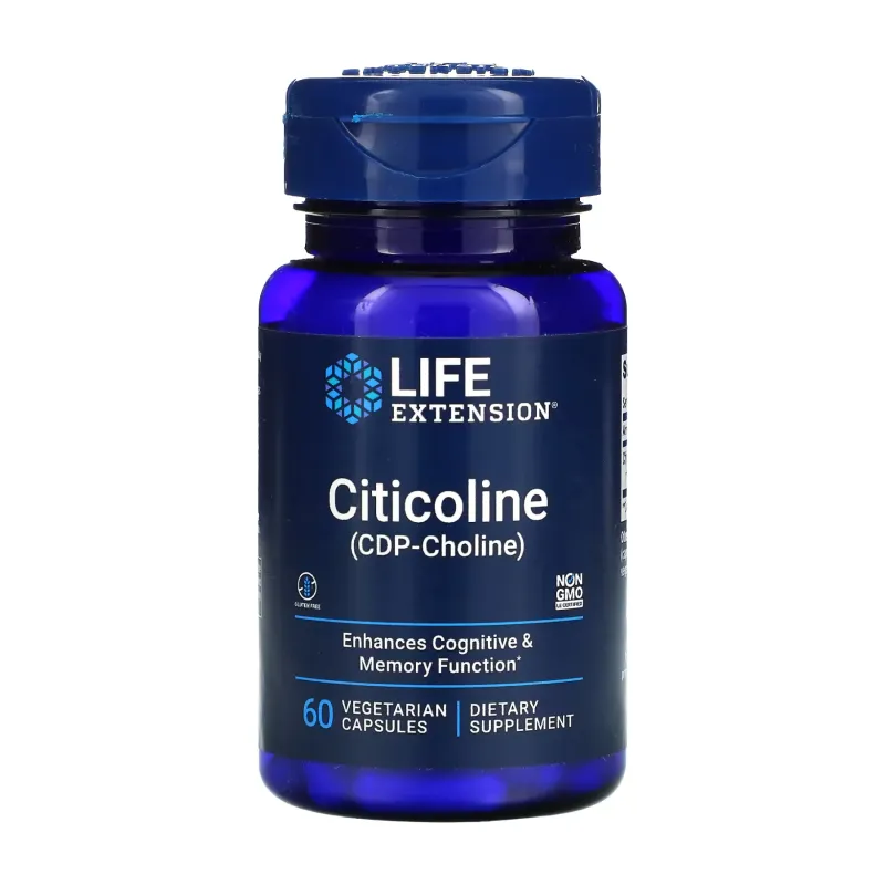 Life Extension, цитиколін (ЦДФ-холін), 60 вегетаріанських капсул