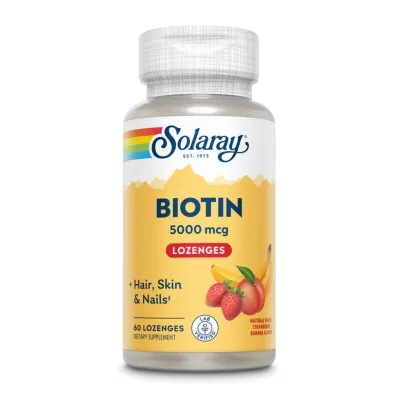 Биотин, Biotin 5000mcg - 60 lozenges