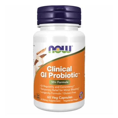Пробіотик Now Foods (Clinical GI Probiotic) — 60 веганських капсул, для травлення