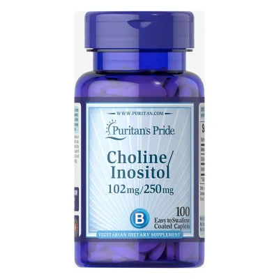 Холін Бітартрат Інозитол, Choline Bitartate Inositol 102mg/250mg - 100 caps