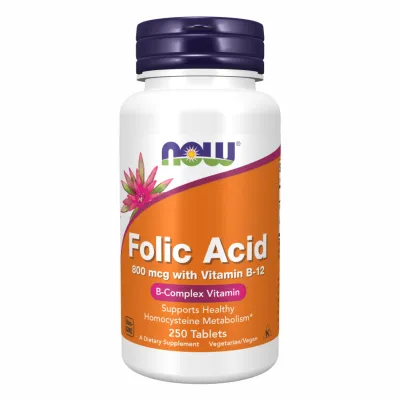 Фолиевая кислота, Folic Acid 800mcg - 250 tabs