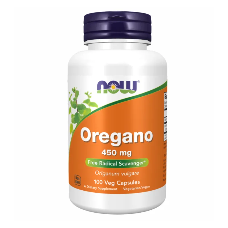 Орегано 450мг Now Foods (Oregano) — 100 веганських капсул