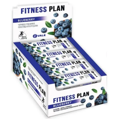 Протеїновий батончик VALE (Fitness Plan Muesli Bar) — 30×25 г, bluberry