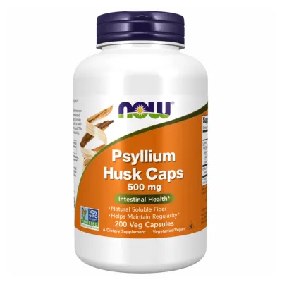 Шелуха подорожника, Psyllium Husk 500mg - 200 vcaps