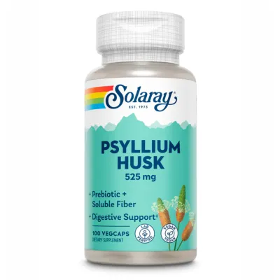 Псиллиум (шелуха семян подорожника), Psyllium Husk 525mg - 100 vcaps