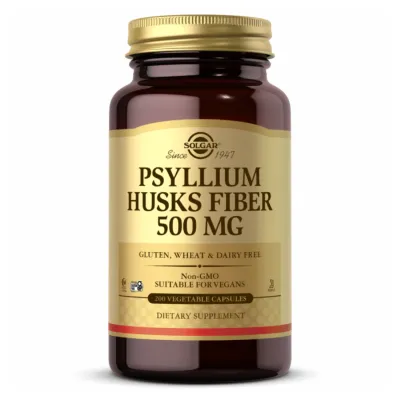 Волокно из шелухи псиллиума, Psyllium Husks Fiber 500mg - 200 Vcaps