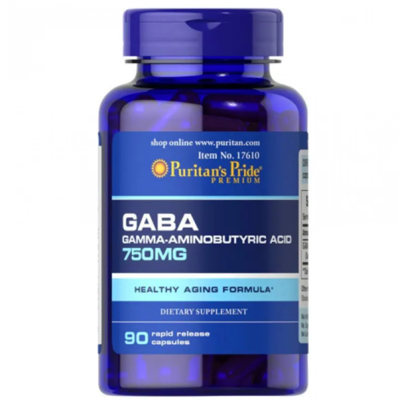 ГАМК гамма-аминомасляная кислота, GABA 750mg - 90caps