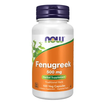 Пажитник 500мг Now Foods (Fenugreek) — 100 веганських капсул