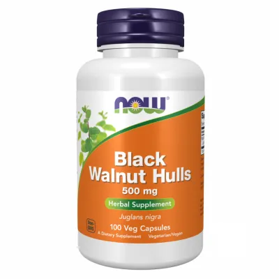 Шелуха черного ореха, Black Walnut Hulls 500 mg - 100 vcaps