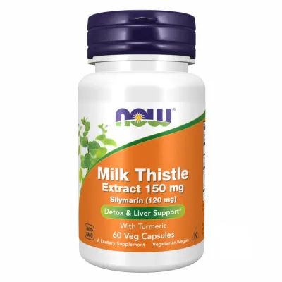 Розторопша 150мг Now Foods (Silymarin Milk Thistle) — 120 веганських капсул, для печінки