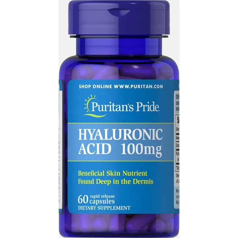Гіалуронова кислота, Hyaluronic Acid 100 mg - 60 caps