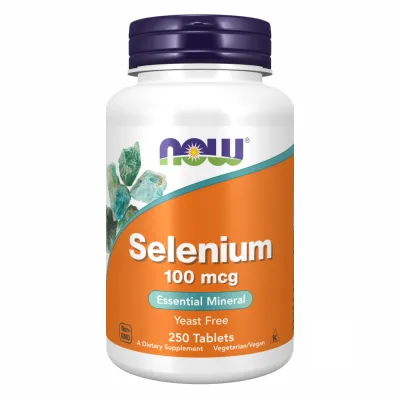 Потужний антиоксидантний мінерал Селен 100 мкг NOW Foods (Selenium) — 250 таблеток