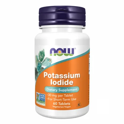 Калій 30мг Now Foods (Potassium Iodide) — 60 таблеток