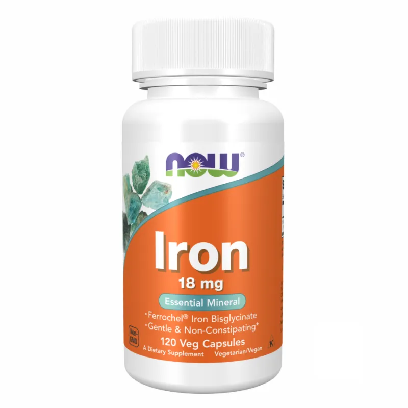 Залізо, Iron 18mg Ferrochel - 120 vcaps