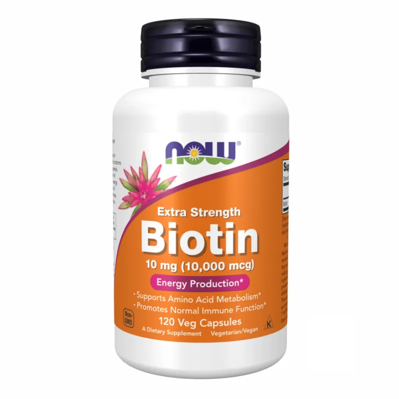 Биотин, BIOTIN 10mg (10,000mcg) - 120 vcaps