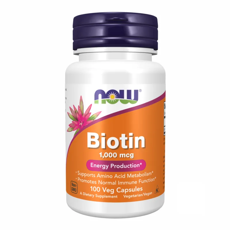 Биотин, BIOTIN 1000mcg - 100 vcaps
