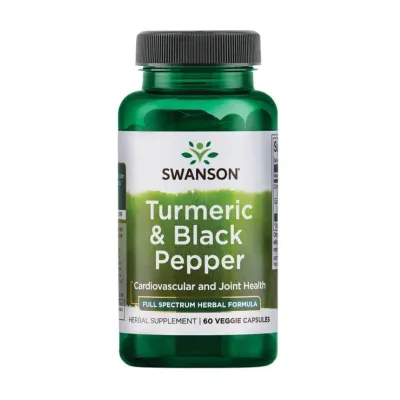 Куркума и черный перец, Turmeric Black Pepper - 60veg caps