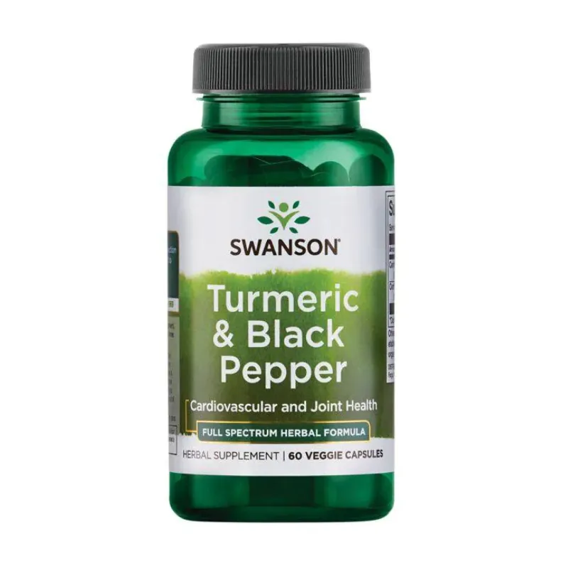Куркума та чорний перець, Turmeric Black Pepper - 60veg caps