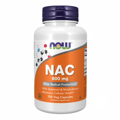 N-ацетилцистеин, NAC-Acetyl Cysteine 600mg - 100 vcaps