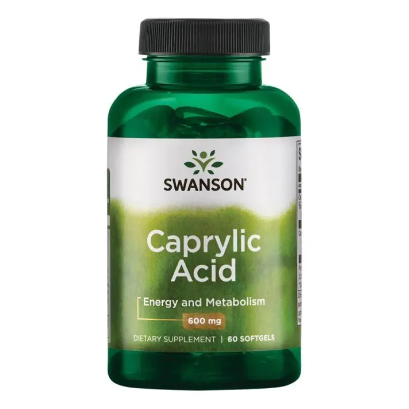 Каприловая кислота, Caprylic Acid 600mg - 60 soft