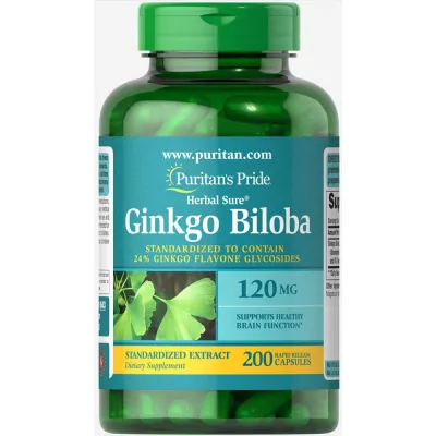 Гінкго Білоба, Ginkgo Biloba Standardized Extract 120mg - 200caps
