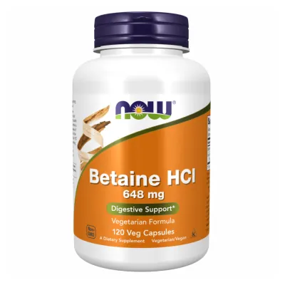 Бетаин, Betaine HCI 648mg - 120vcaps