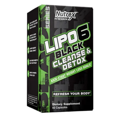 Жиросжигатель, Очищение и Детокс, Lipo-6 Black Cleanse Detox - 60ct