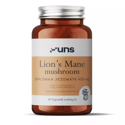 Гриб левова грива UNS Vitamins (lion's Mane Mushroom) — 60 веганських капсул