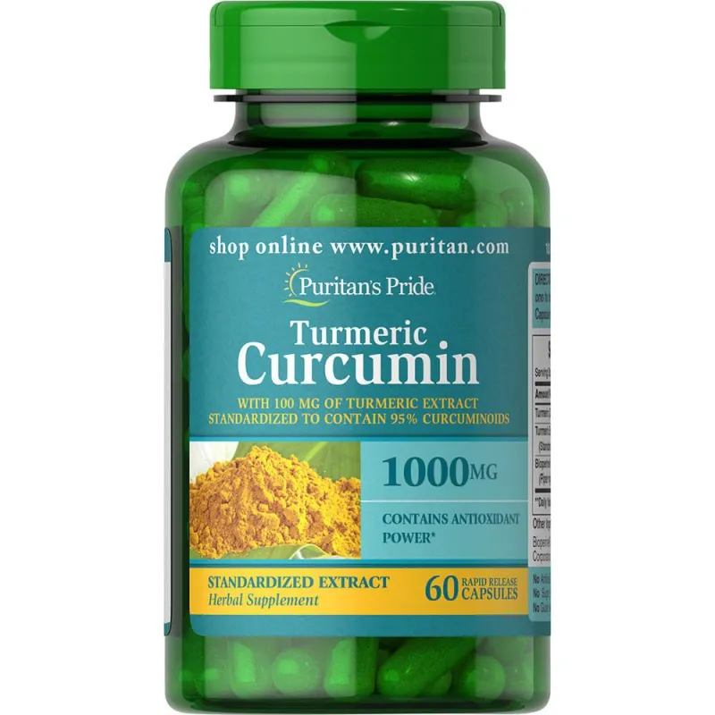 Куркумин с Биоперином, Turmeric Curcumin 1000 mg with Bioperine 5 mg - 60 caps