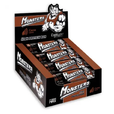 Протеїнові батончики, Strong Max - 80g x 20шт Cocoa