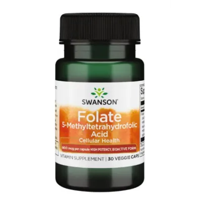 Фолієва кислота, Folate 800mcg - 30veg caps