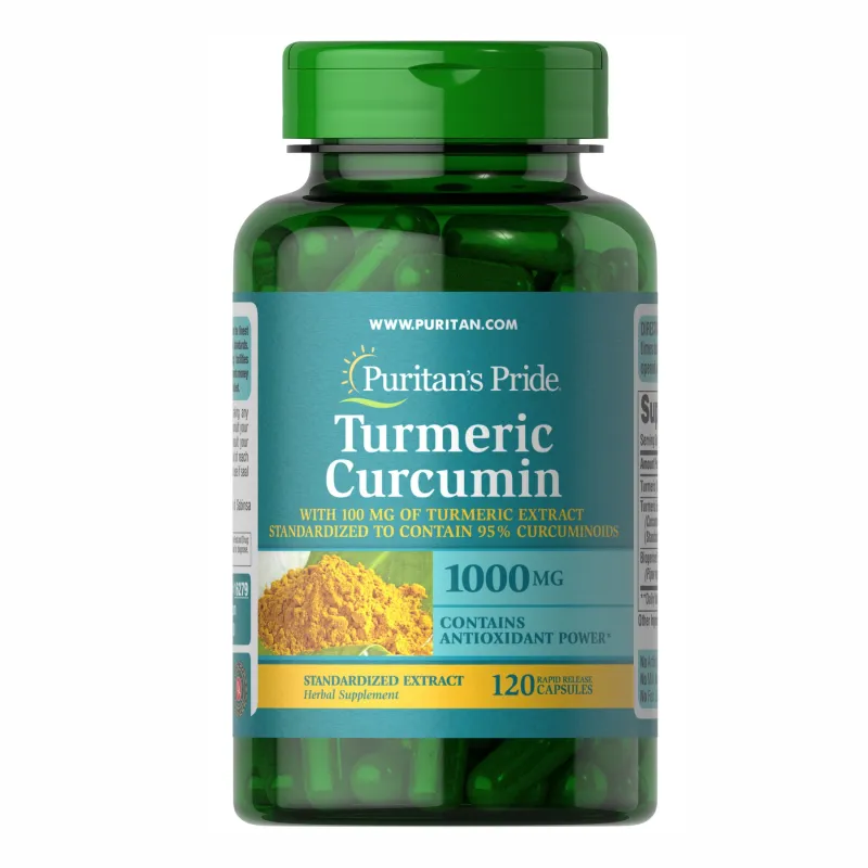 Куркумин с Биоперином, Turmeric Curcumin 1000 Mg With Bioperine 5mg - 120 Capsules