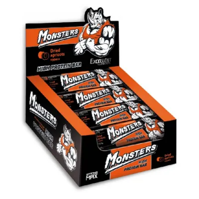 Протеиновые батончики, Strong Max - 80g x 20шт Dried Apricots