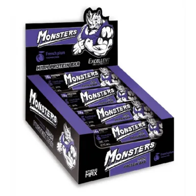 Протеиновые батончики, Strong Max - 80g x 20шт French Plum