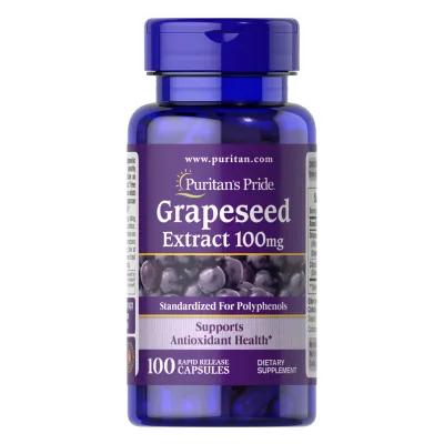 Экстракт виноградных косточек, Grapeseed Extract 100mg - 100caps