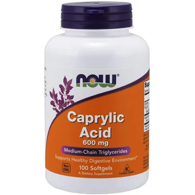 Каприловая кислота, Caprylic Acid 600mg - 100 sgels