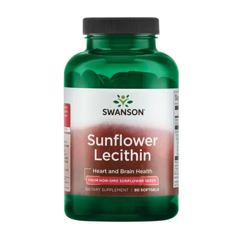 Подсолнечный лецитин, Sunflower Lecithin from Non-Gmo Sunflower Seeds 1200mg - 90 sgels