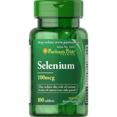 Селен, Selenium 100 mcg - 100 Tablets