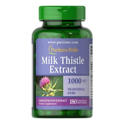 Экстракт Расторопши, Milk Thistle 4:1 Extract 1000mg - 180 softgels