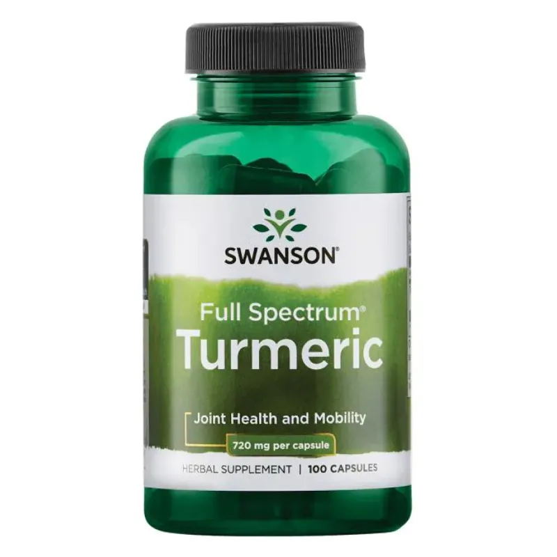 Протизапальний екстракт Куркума 720 мг Swanson (Turmeric) — 100 капсул