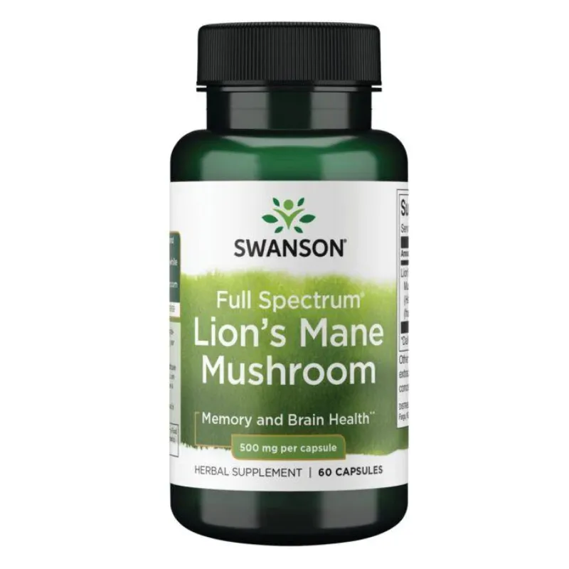 Їжовик гребінчастий, Ноотроп Lions Mane Mushroom 500mg - 60caps