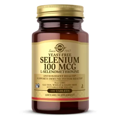 Селен, Selenium Yeast-Free 100mcg - 100 tabs